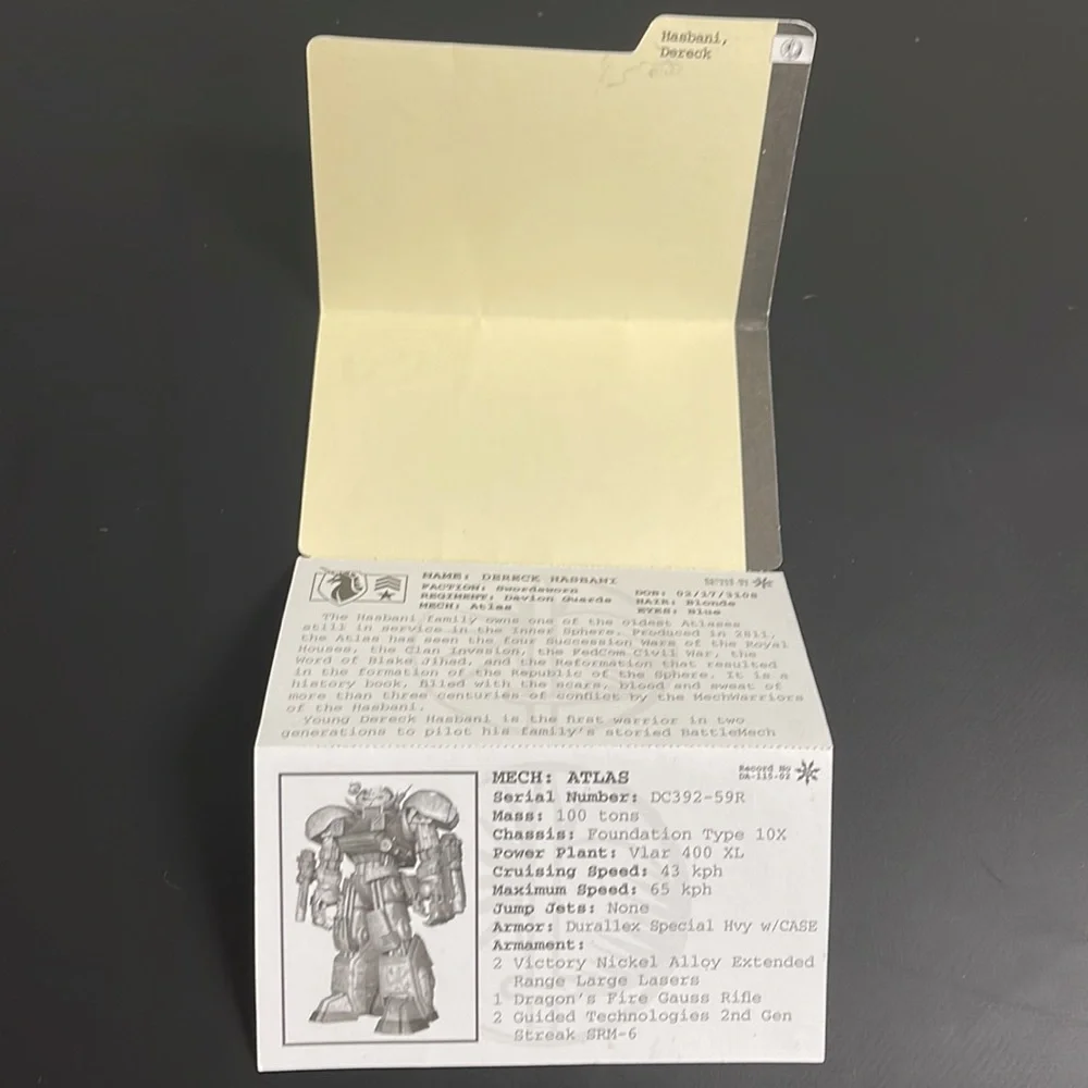 Mechwarrior - Figure - Dereck Hasbani